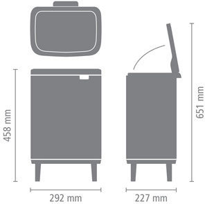 Brabantia Kunststoff Schwarz 12l Brabantia Kunststoff Schwarz 12l