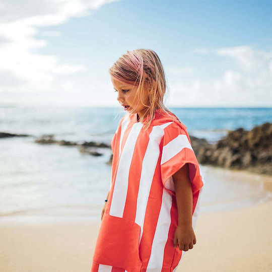 Dock & Bay Mini Kids Beach Poncho Red 56 x 42cm με Θήκη Μεταφοράς