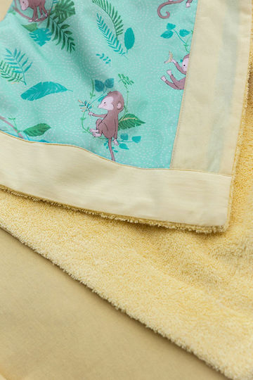 Nima Affe Kids Beach Towel Green 75x75cm