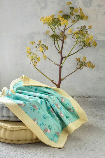 Nima Affe Kids Beach Towel Green 75x75cm