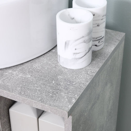 Kleankin Under Sink U-Carving Countertop without Sink L60xW30xH68cm White