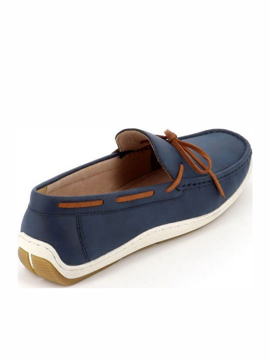 Δερμάτινα Ανδρικά Boat Shoes σε Μπλε Χρώμα