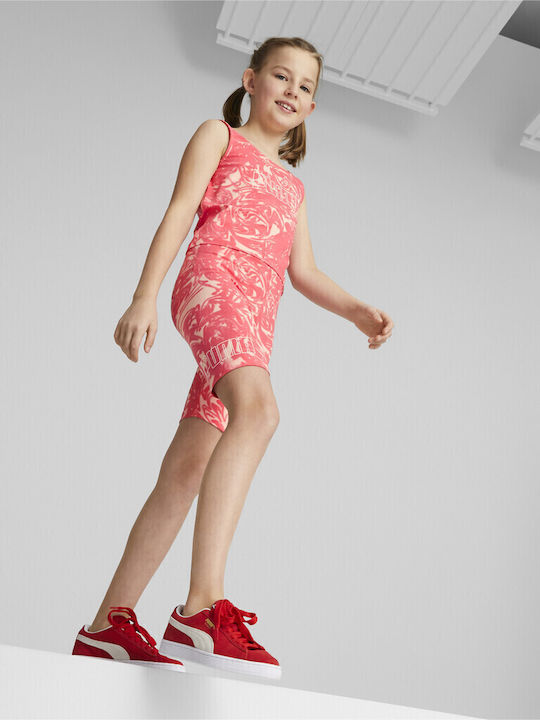 Kids Leggings Sports Short Orange