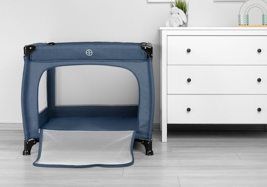 Caretero Quadra Park mit Matratze Blau 82x82cm