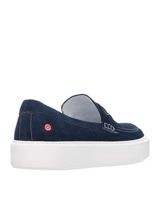 Δερμάτινα Ανδρικά Loafers σε Μπλε Χρώμα