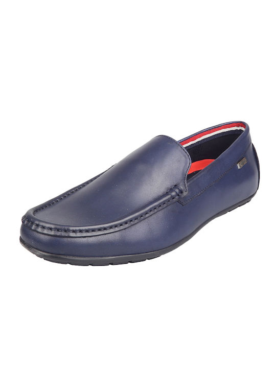 GK Uomo Δερμάτινα Ανδρικά Loafers σε Μπλε Χρώμα