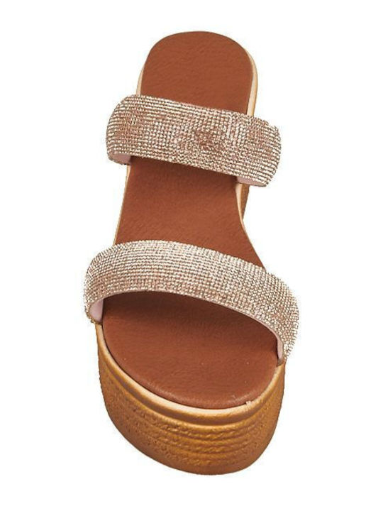 Elenross Women's Platform Wedge Sandals Gold