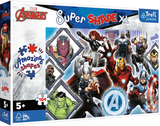 Puzzle pentru Copii Avengers pentru 5+ ani+ Ani 104buc Trefl