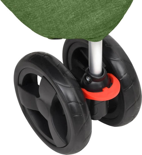 vidaXL Dog/Cat Carrying Green Stroller for 15kg Pets L98xW80xH46cm
