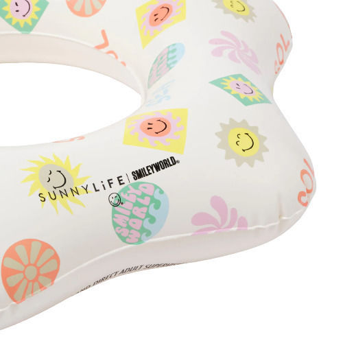 Sunnylife Kinder Schwimmring Smiley World Sol Sea Weiß
