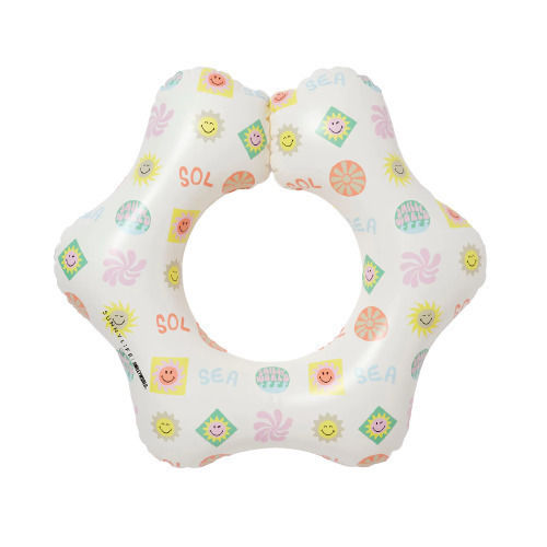 Sunnylife Kinder Schwimmring Smiley World Sol Sea Weiß