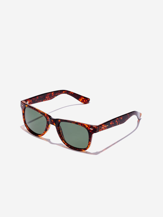 Hawkers Sunglasses with Brown Tartaruga Acetate Frame and Green Polarized Lenses HSLA22CETP