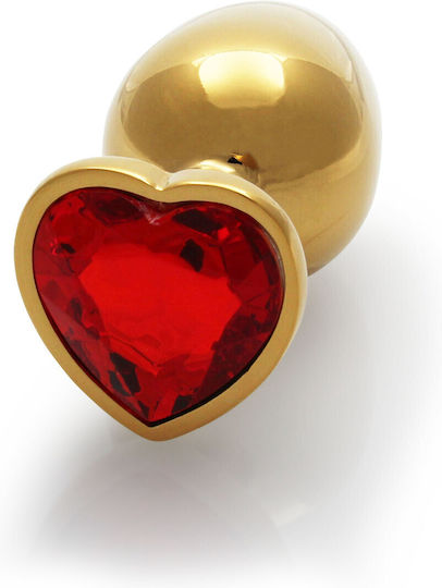 Shots Πρωκτική Σφήνα Medium Gold / Ruby Red 8cm