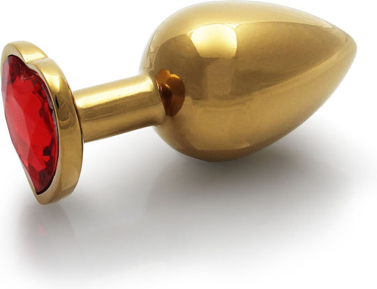 Shots Πρωκτική Σφήνα Medium Gold / Ruby Red 8cm