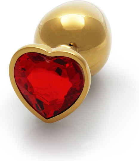 Shots Πρωκτική Σφήνα Large Gold / Ruby Red 9.3cm
