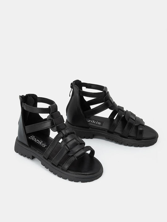 Bozikis Kinder Sandalen Schwarz