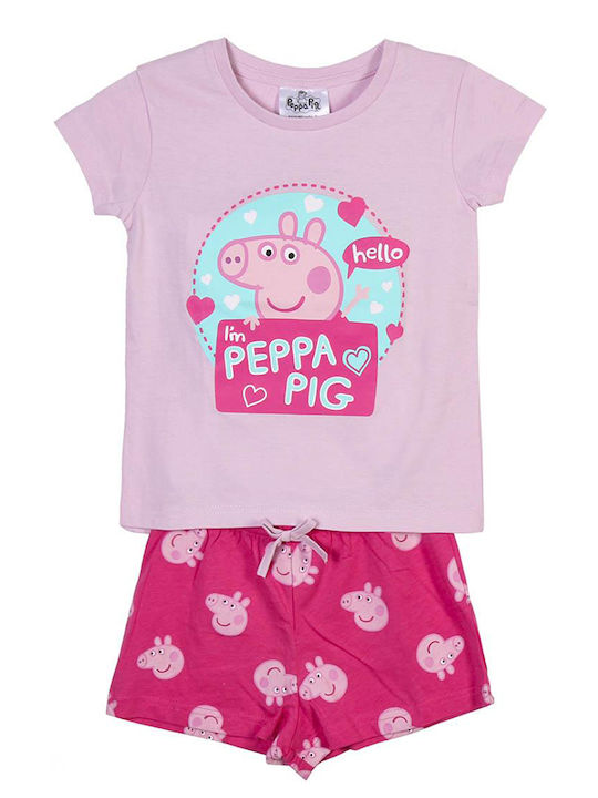 Cerda Set Top & Bottom Kids Summer Cotton Pyjamas Pink