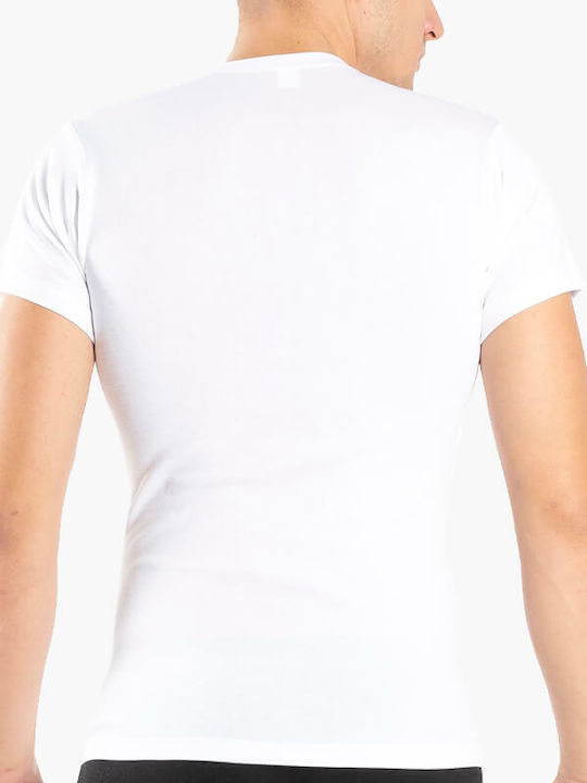 A.A UNDERWEAR Men's Undershirts Short-sleeved in White Color 2Pack