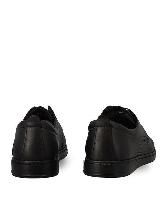 Leder Herren Freizeitschuhe Schwarz