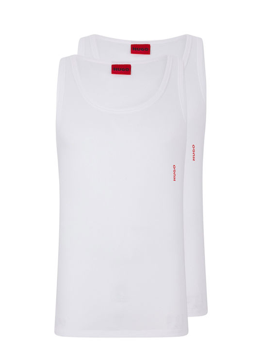 Hugo Boss Men's Sleeveless Undershirts White 2Pack