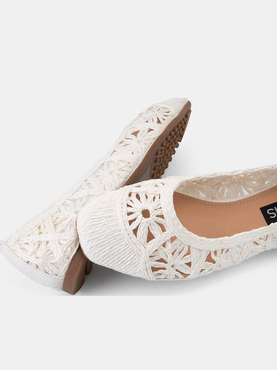 Damen Ballerinas in Weiß Farbe