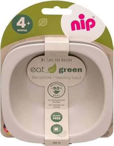 Nip Παιδικό Μπωλ Φαγητού από Πλαστικό Γκρι 2τμχ