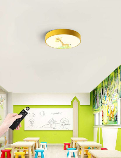 Atman Giraffe Einfaches Licht Kinderdeckenleuchte Deckenleuchte montieren 60W Gelb