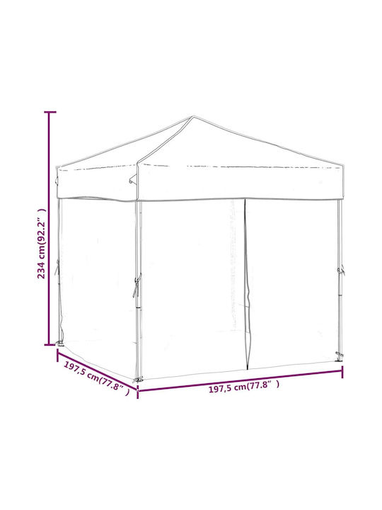 vidaXL Gazebo Grădină Roșu x2m