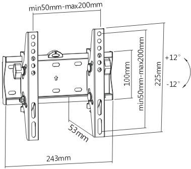 Gembird WM-42T-02 WM-42T-02 Wandhalterung für Fernseher bis 42" und 30kg