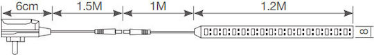 GSC Ταινία LED 12V Θερμό Λευκό Φως 1.2m με Αισθητήρα Κίνησης & Τροφοδοτικό