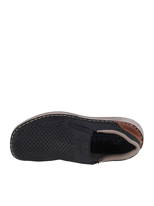 Leder Herren Freizeitschuhe Navy