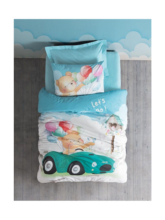 Madi Kids Duvet Set Single with Pillowcase Blue 170x240cm