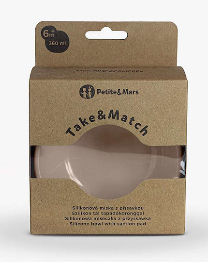 Petite & Mars Детска Купа за Хранене Take & Match от Силикон Розов
