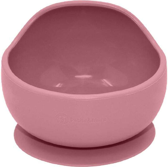 Petite & Mars Bol pentru copii Take & Match din silicon Roz