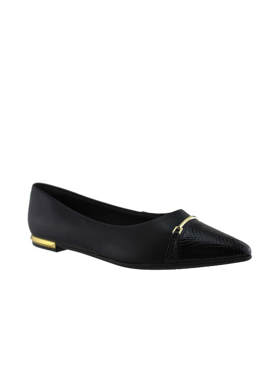 Piccadilly Pointy Ballerinas Black