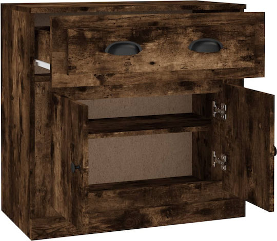 Sideboard Wooden with Drawers Smoky Oak 70x35.5x67.5cm