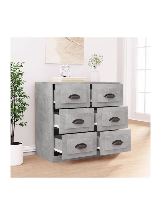 Bufet cu Sertare Gri 70x35.5x67.5cm