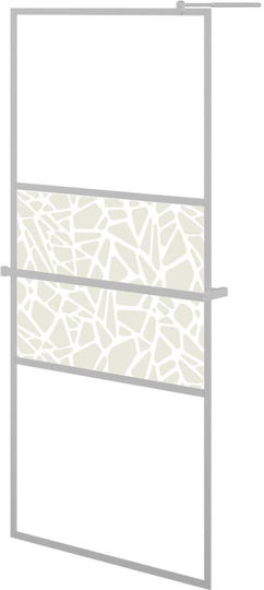 vidaXL Διαχωριστικό Ντουζιέρας 80x195cm Chrome vidaXL Διαχωριστικό Ντουζιέρας 80x195cm Chrome