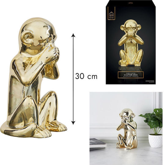 The Home Deco Factory Decorative Monkey made of Ceramic 17x15x28cm 1pcs