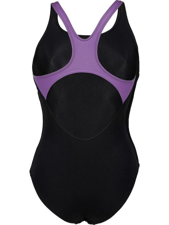 Pro Back Gra Sportlicher Badeanzug Black / Purple