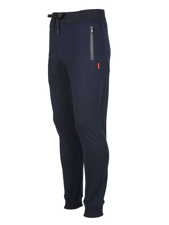 John Frank Men's Sweatpants with Rubber Navy Blue