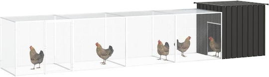 vidaXL Poultry Coop Made of Galvanized Steel M5 x P1 x H0.91m