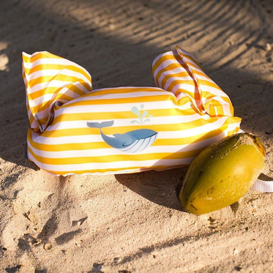 Swim Essentials Yellow-White Whale Swimming Armbands from Foam with Chest Support Yellow