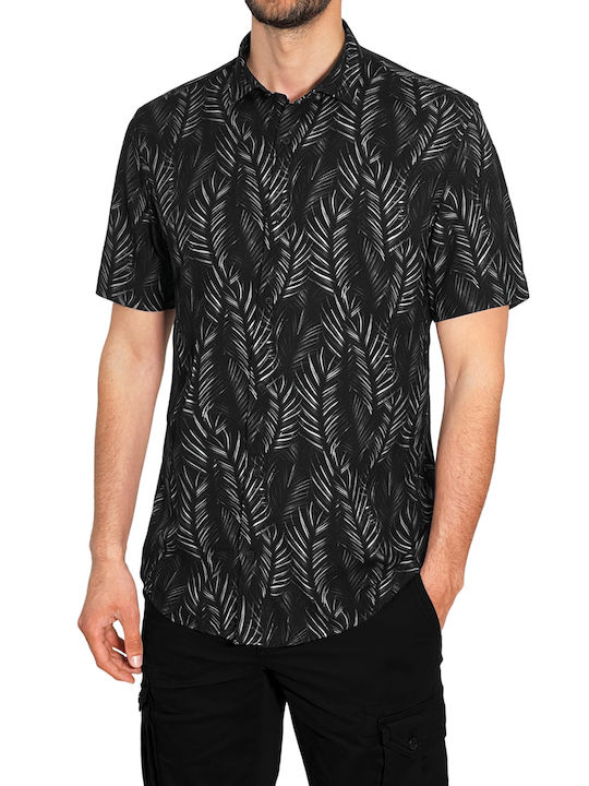 3Guys Men's Shirt Short Sleeve Black