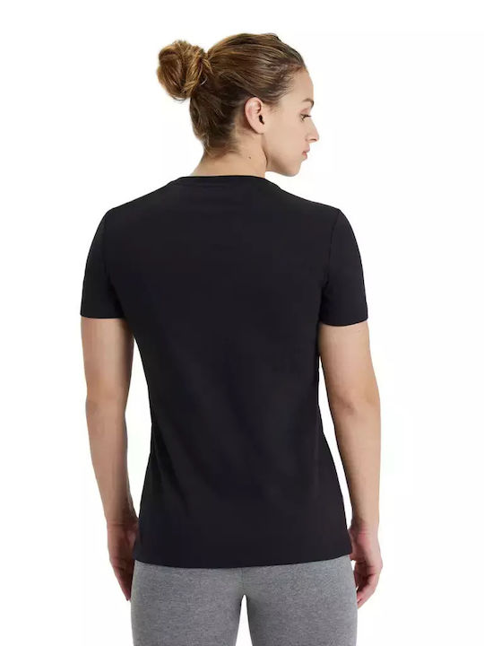 Arena Panel Women's Athletic Blouse Short Sleeve Black