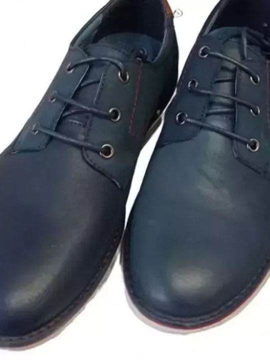 Leder Herren Freizeitschuhe Blau