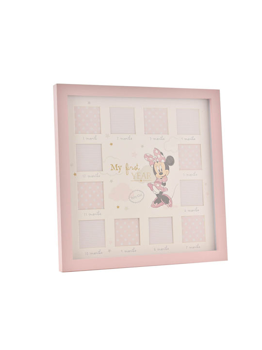 Disney Minnie Παιδική Κορνίζα Ξύλινη Ροζ 28x28cm