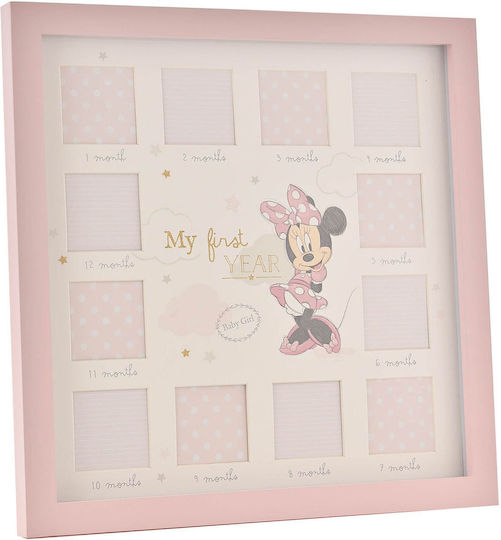 Disney Minnie Παιδική Κορνίζα Ξύλινη Ροζ 28x28cm