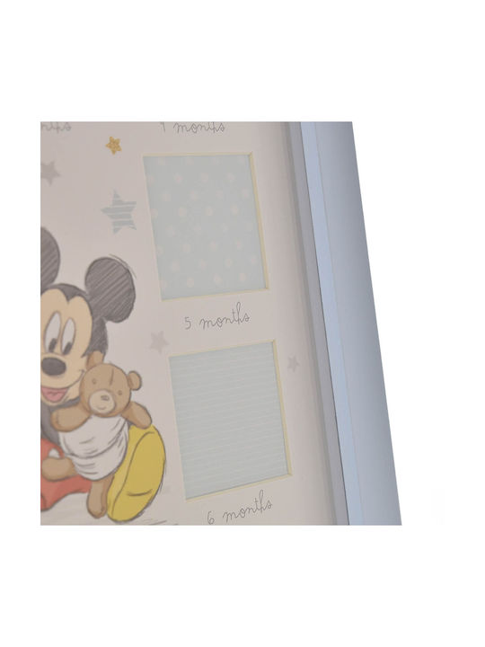 Disney Mickey Παιδική Κορνίζα Ξύλινη Γαλάζια 28x28cm