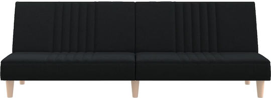 Τριθέσιος Καναπές Κρεβάτι Μαύρος 200x89x33εκ. 351883